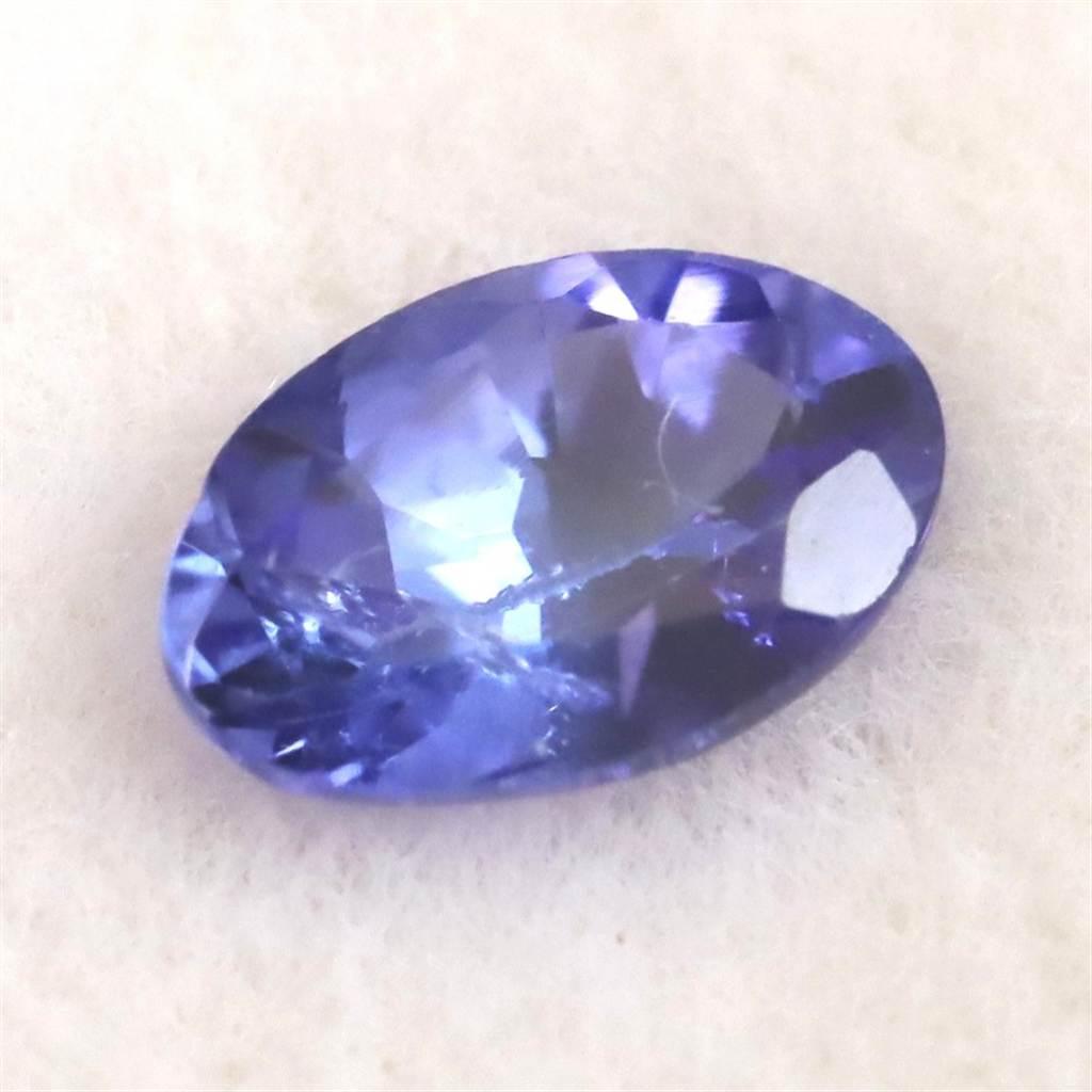タンザナイト 非加熱 5.9mmオーバル ファセットカット ルース 0.42ct #44424 | 2枚目