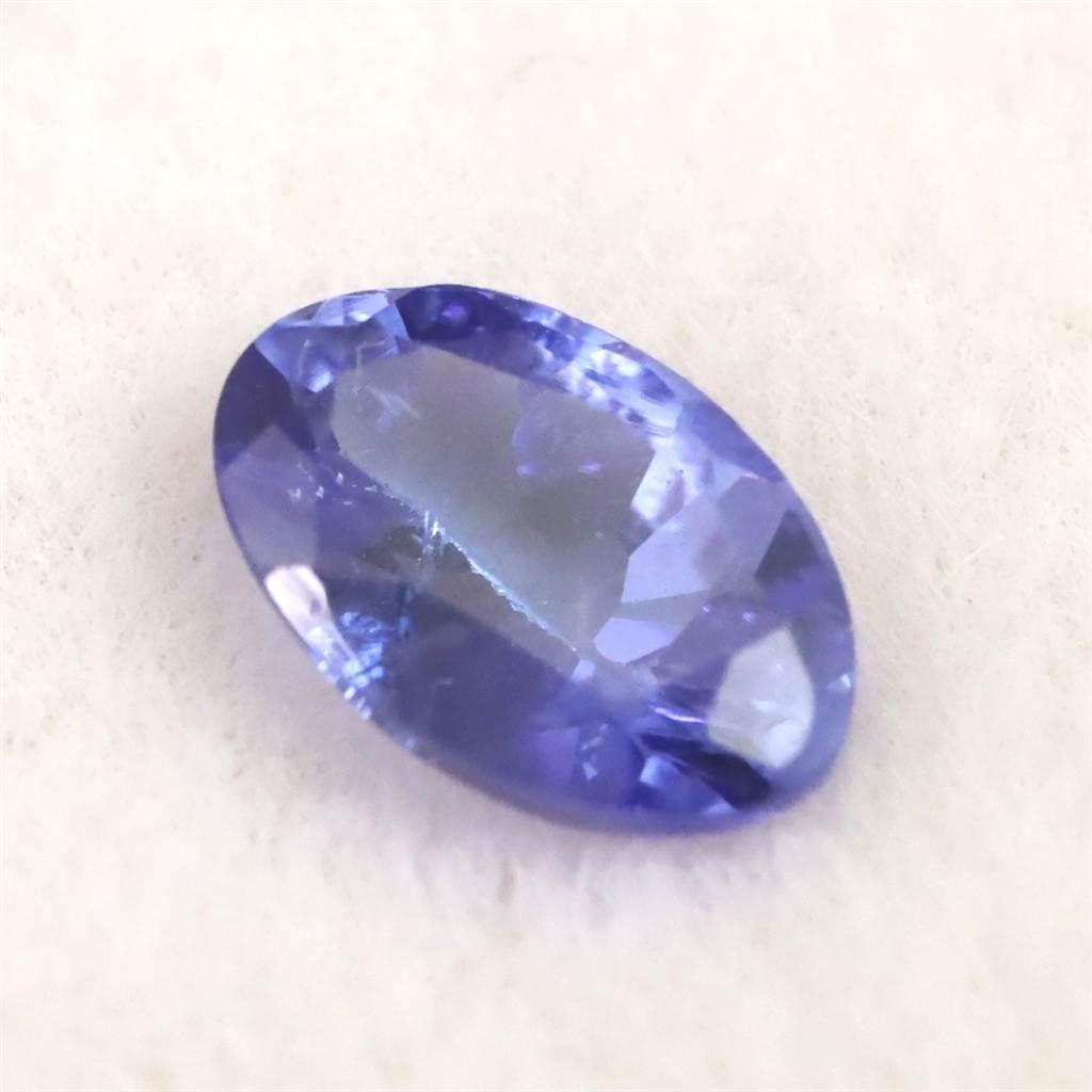 タンザナイト 非加熱 5.9mmオーバル ファセットカット ルース 0.42ct #44424 | 3枚目