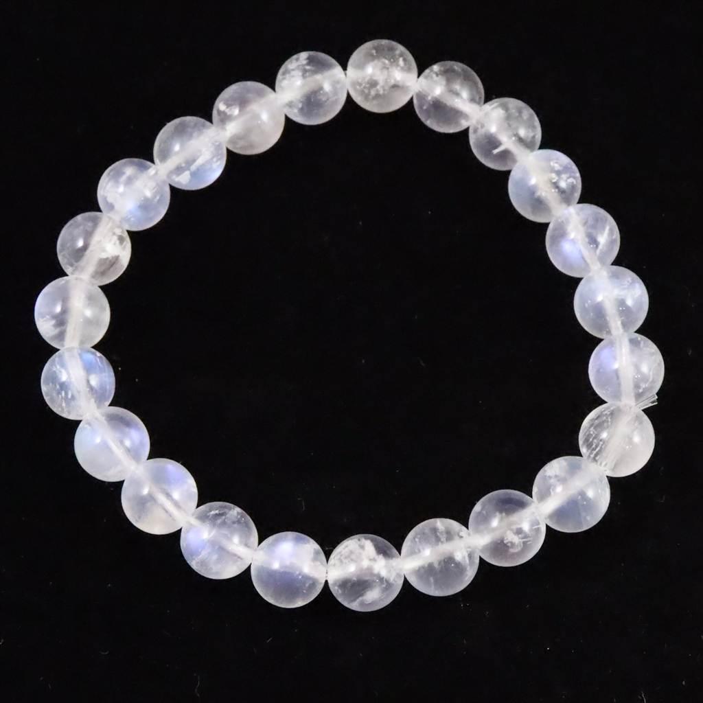 ブルー ムーンストーン ホワイトラブラドライト A 8mmブレスレット 16.1g #64919