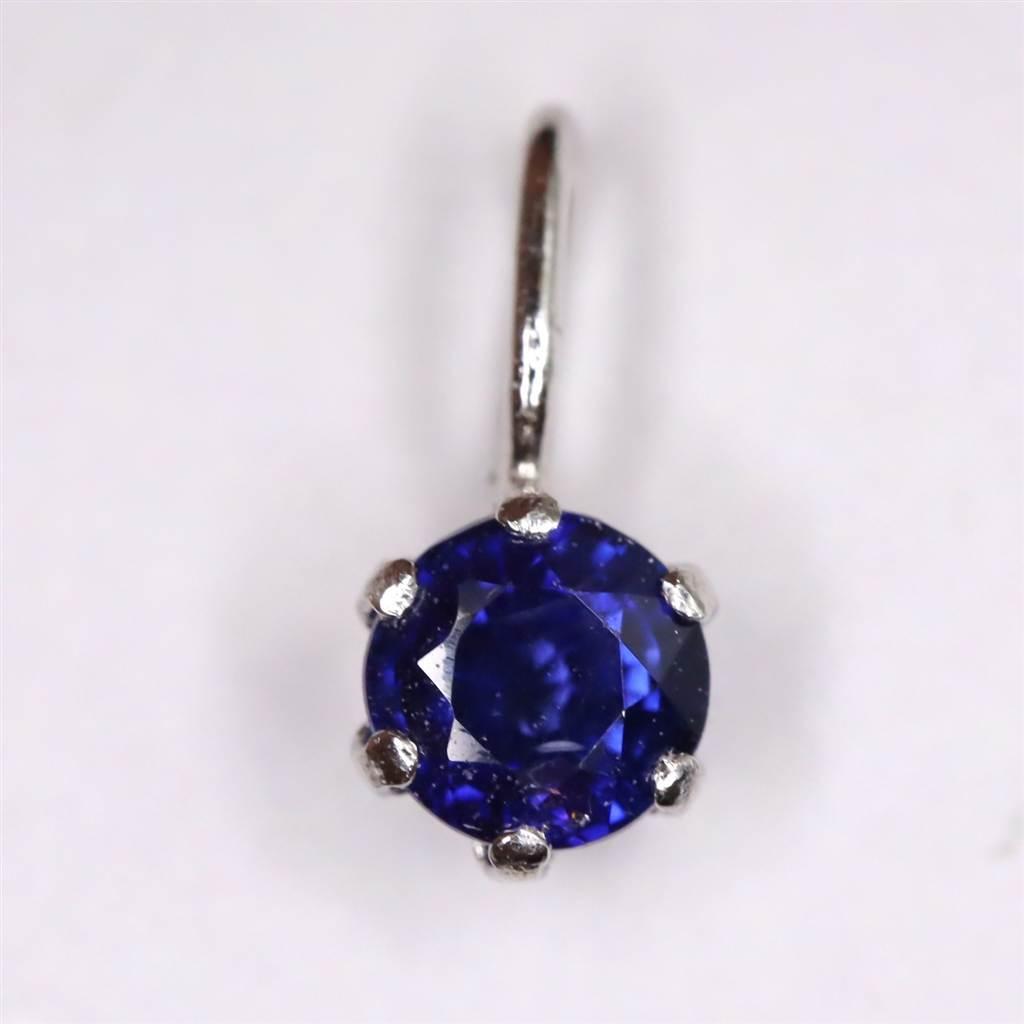 天然 ブルーサファイア　3mmラウンド ペンダント　Pt900  0.17ct #20773