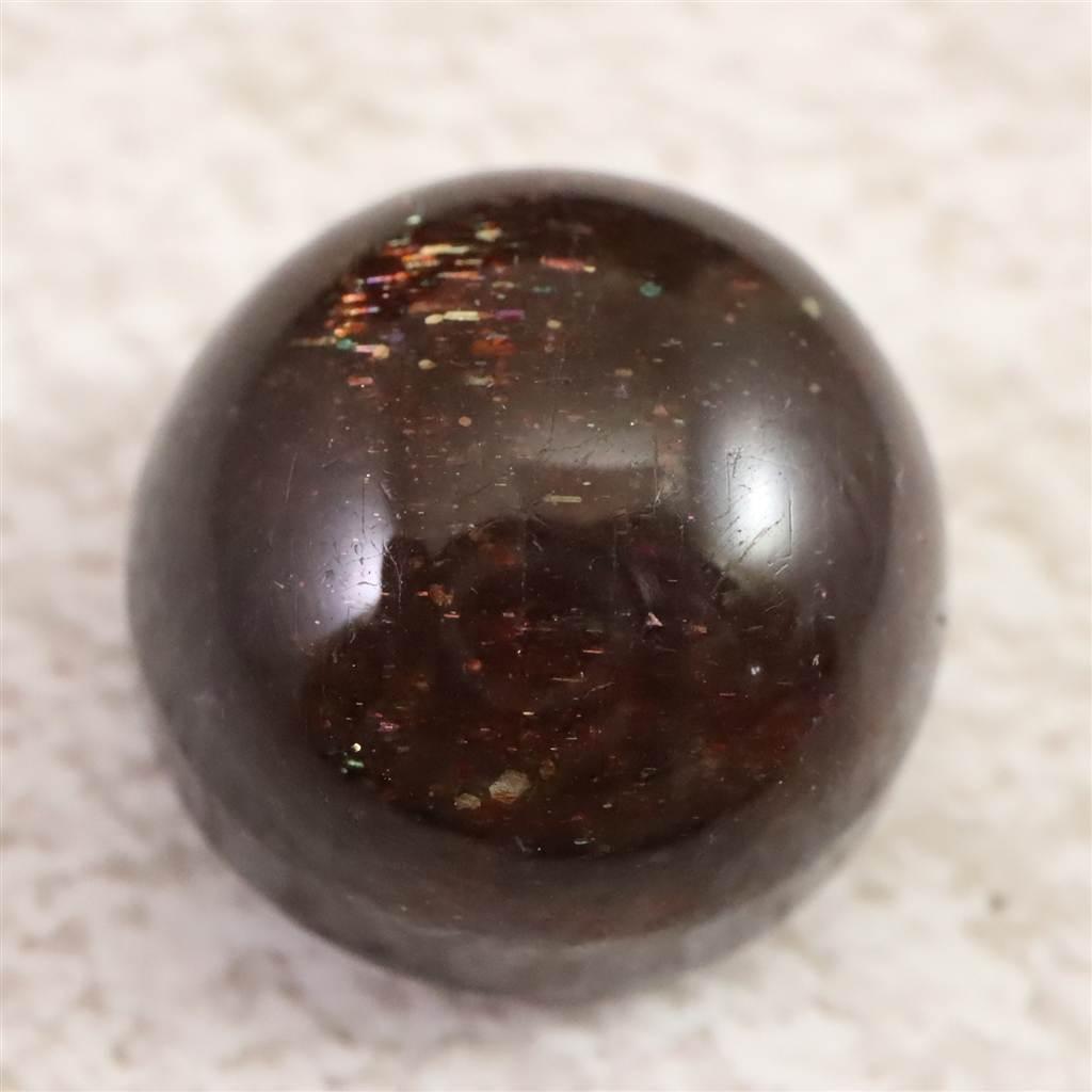 ブラッドショット アイオライトサンストーン15mmラウンド カボション 3.8g #45747 | 2枚目