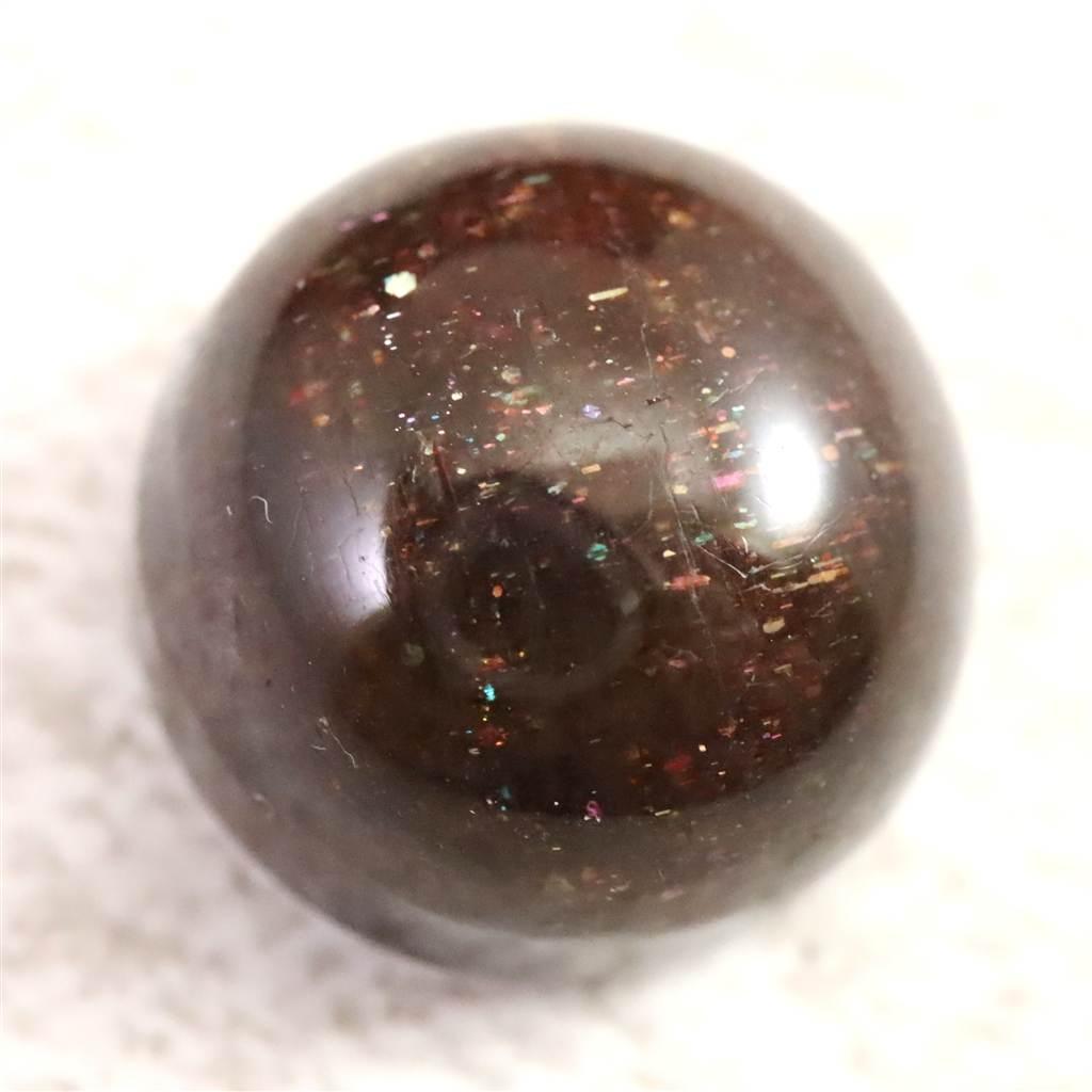 ブラッドショット アイオライトサンストーン15mmラウンド カボション 3.8g #45747 | 3枚目
