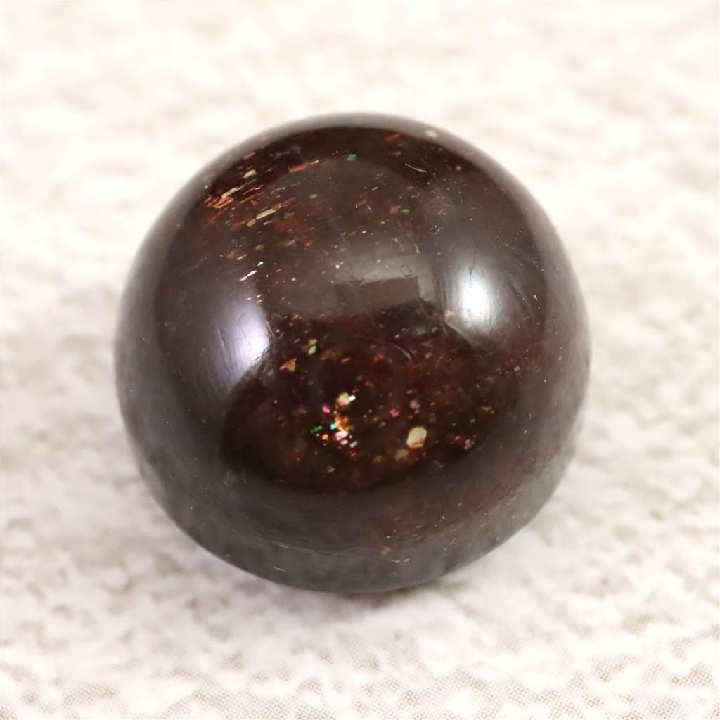 ブラッドショット アイオライトサンストーン15mmラウンド カボション 3.8g #45747 | 5枚目