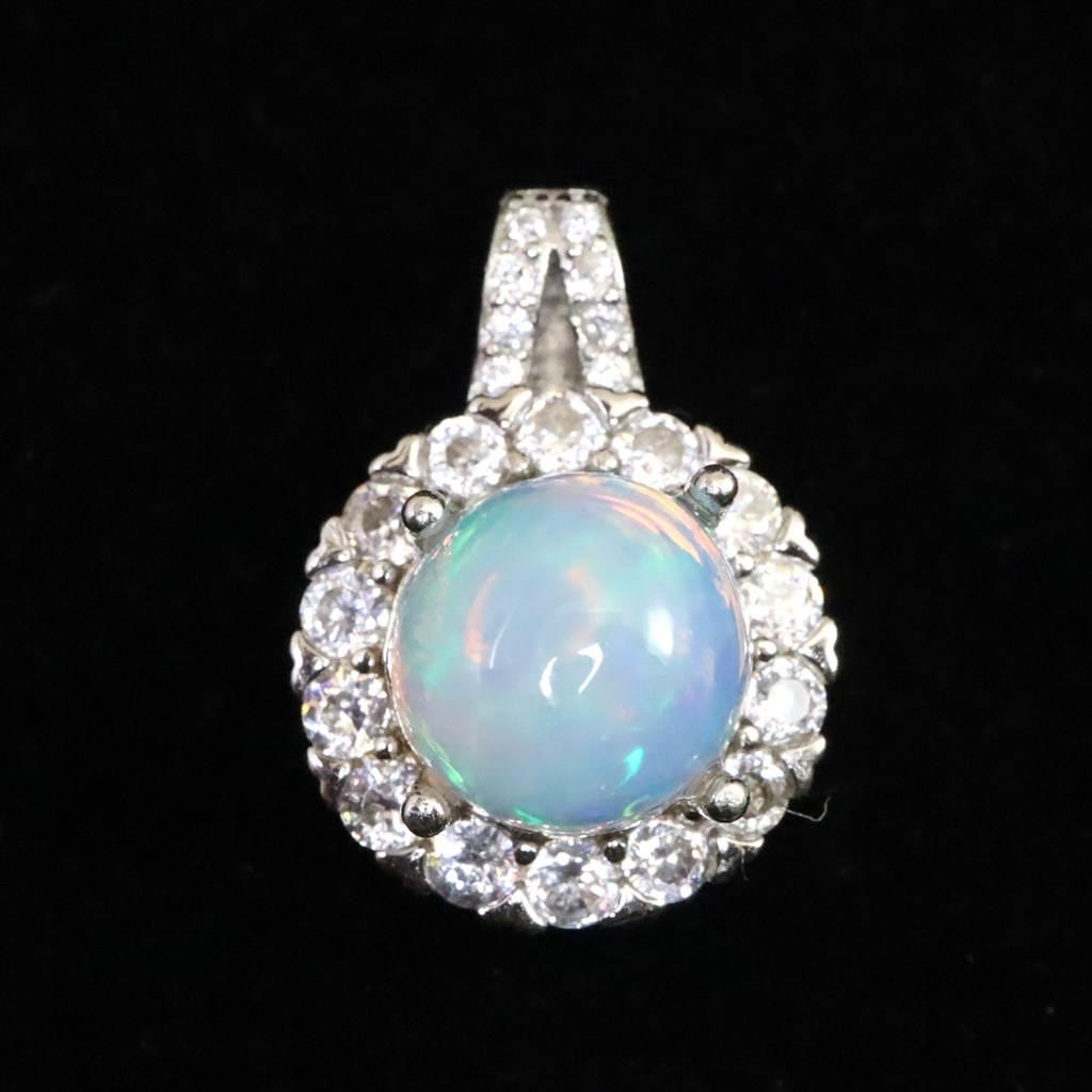 プレシャスオパール 8mm ラウンド ペンダント 1.86ｇ #105741枚目の画像