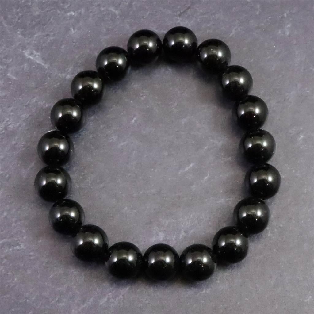 チベタンテクタイト 10mm玉 ブレスレット 22.7g #780161枚目の画像