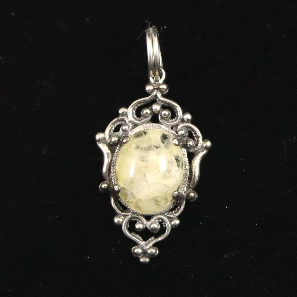 H&E社 ヒマラヤゴールドアゼツライト(AZOZEO) 10mmオーバル ペンダント 1.8g #108451枚目の画像