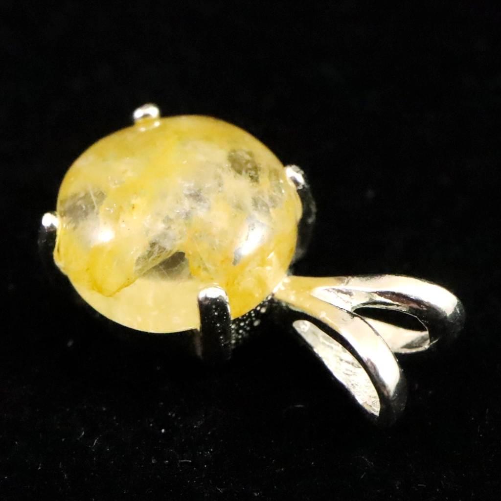 H&E社 ヒマラヤゴールドアゼツライト(AZOZEO) 8mmラウンド ペンダント 0.9g #45265 | 4枚目