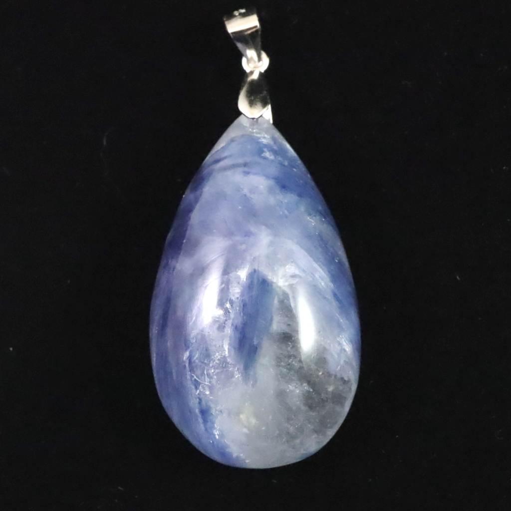 カイヤナイトシリカ 33mmペアシェイプ ペンダント 13.4g #924331枚目の画像