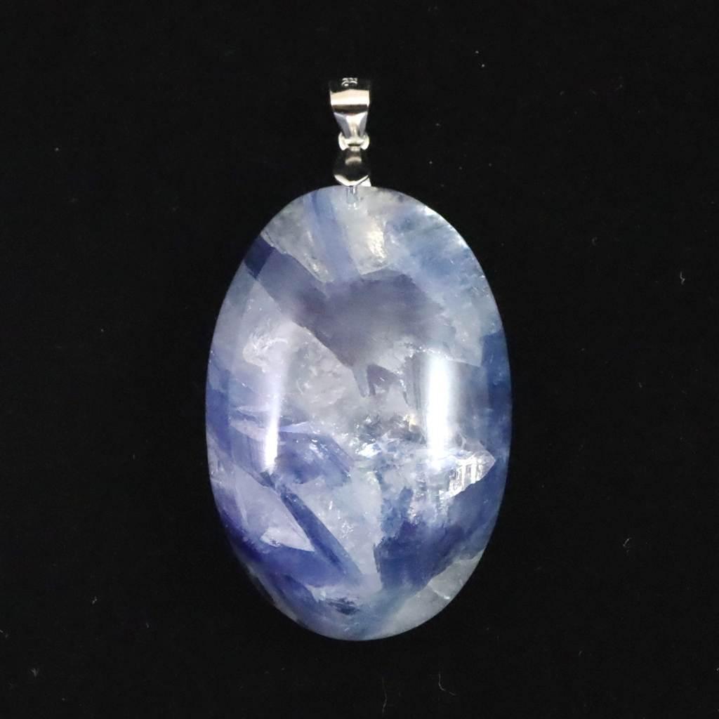 カイヤナイトシリカ 35mmペアシェイプ ペンダント 17.8g #218261枚目の画像