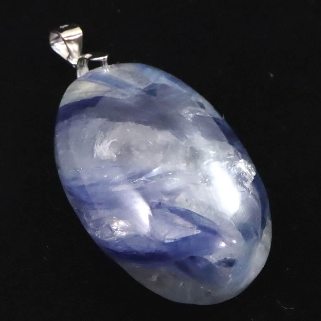 カイヤナイトシリカ 35mmペアシェイプ ペンダント 17.8g #21826 | 2枚目