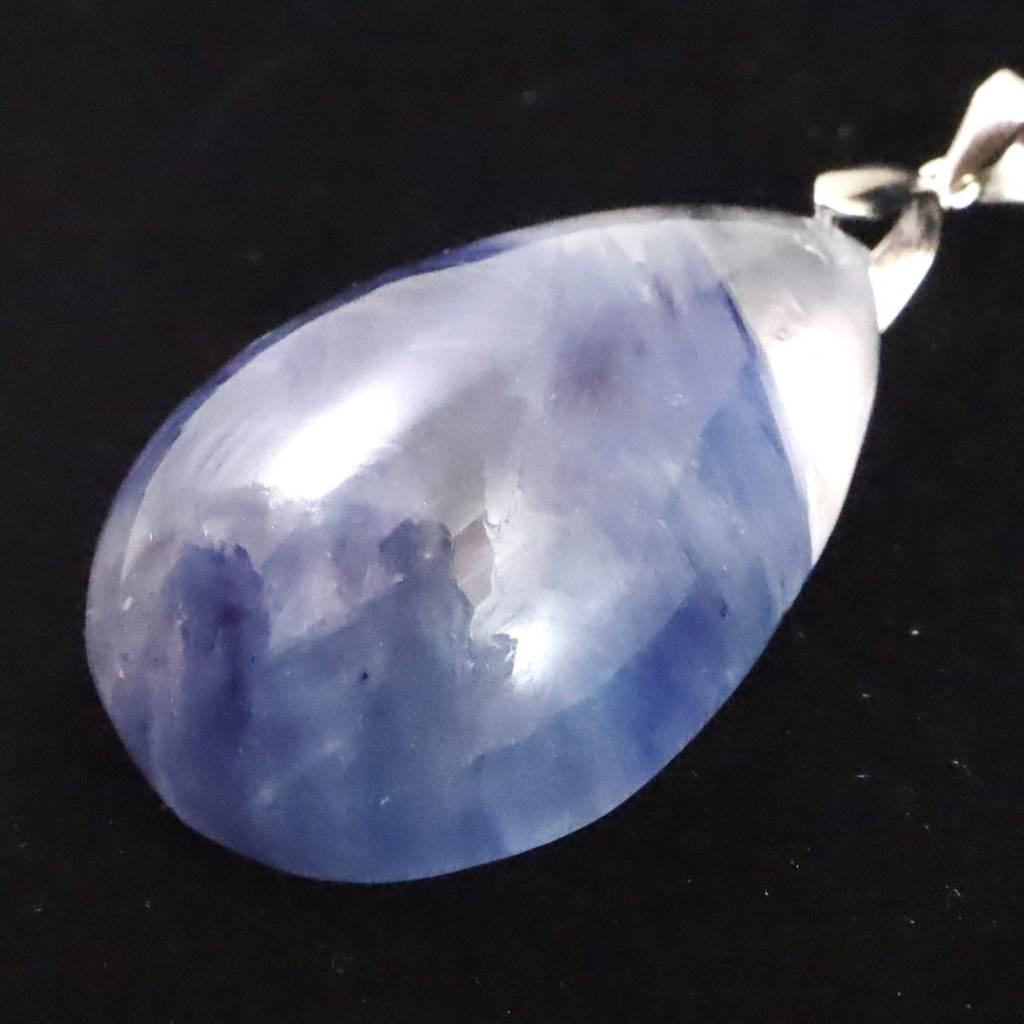 カイヤナイトシリカ 33mmペアシェイプ ペンダント 13.2g #29153 | 3枚目