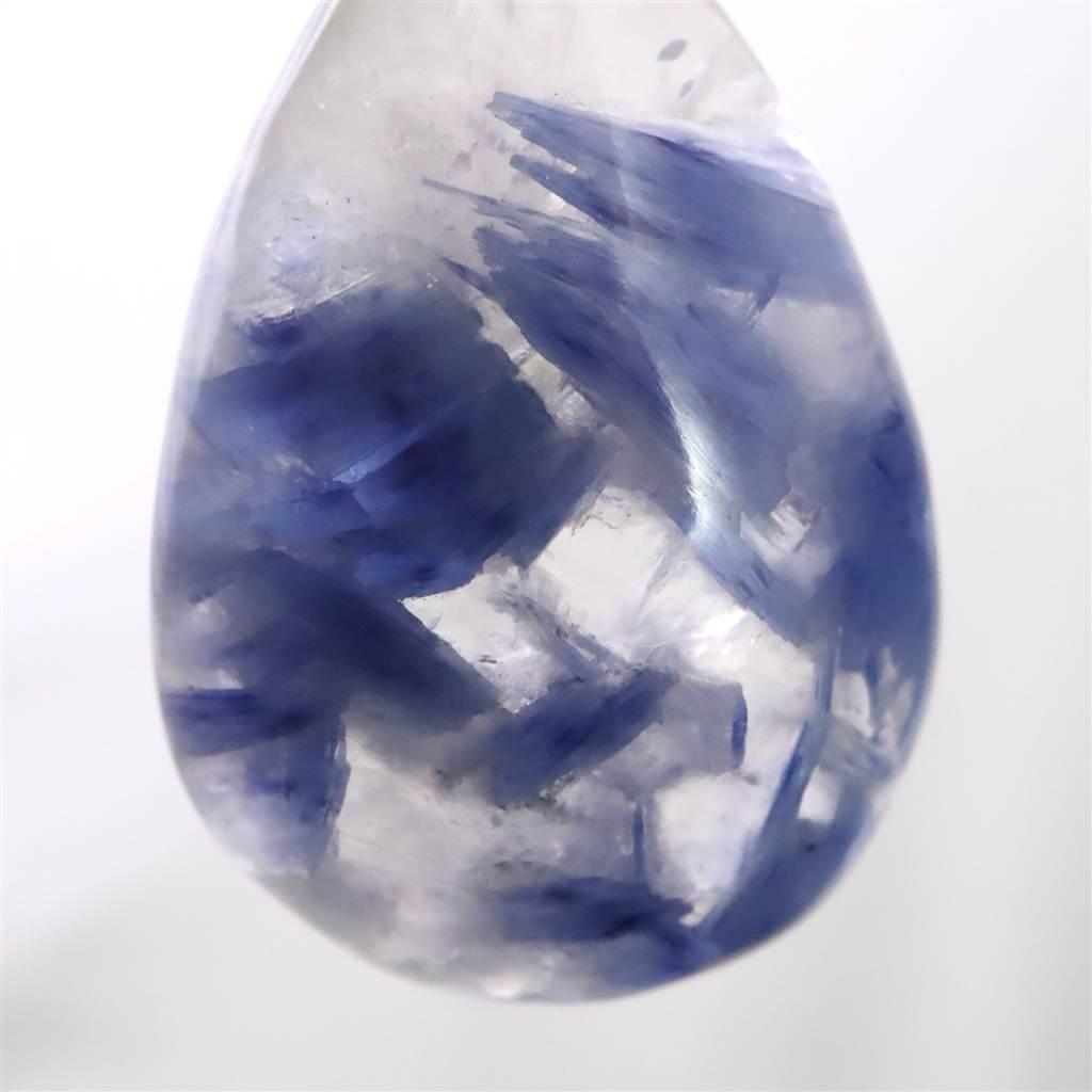 カイヤナイトシリカ 33mmペアシェイプ ペンダント 13.2g #29153 | 6枚目