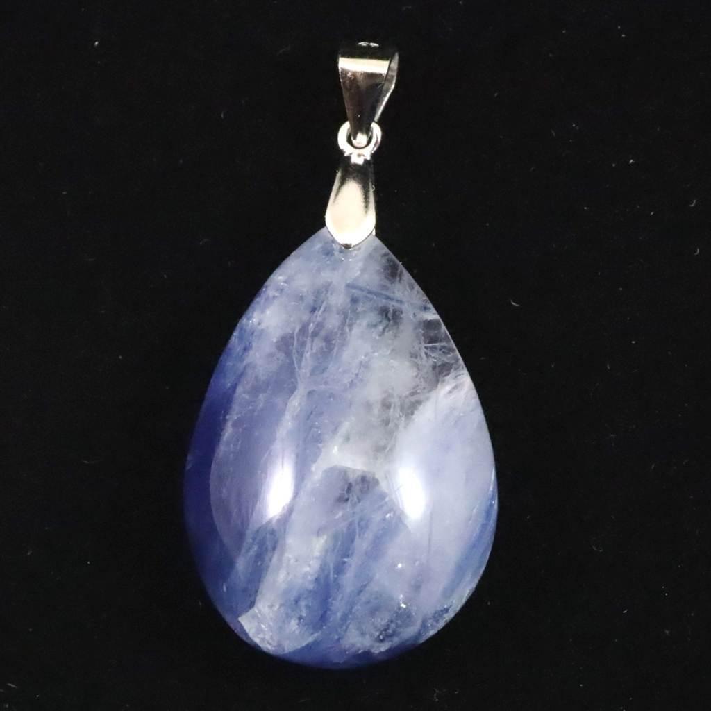 カイヤナイトシリカ 26mmペアシェイプ ペンダント 7.9g #715871枚目の画像