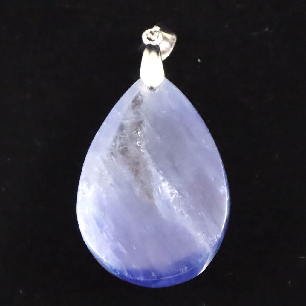 カイヤナイトシリカ 26mmペアシェイプ ペンダント 7.9g #71587 | 5枚目