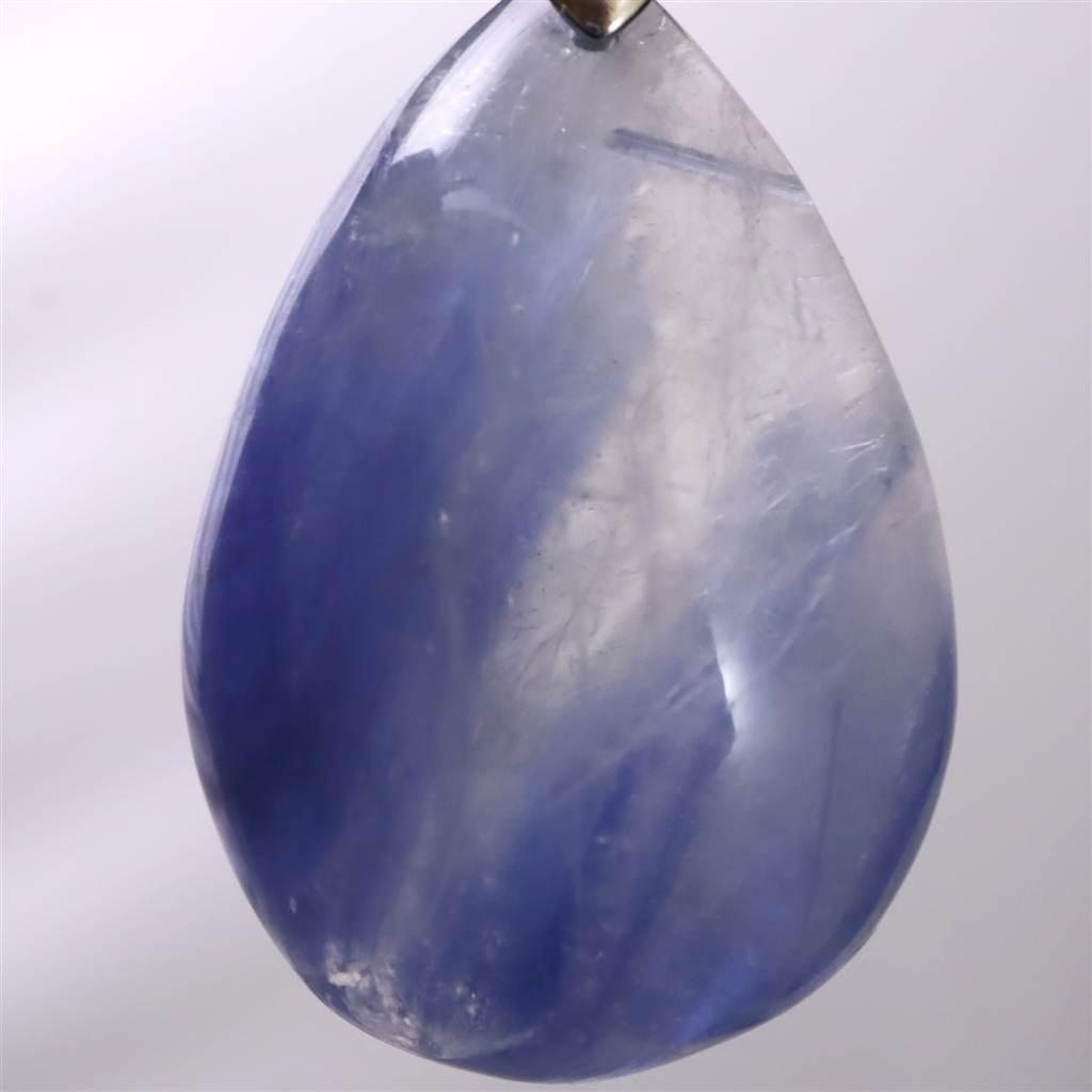 カイヤナイトシリカ 26mmペアシェイプ ペンダント 7.9g #71587 | 6枚目