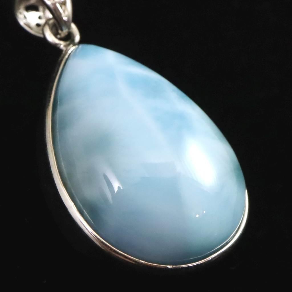 ラリマー AA 23mmペアシェイプ ペンダント 8.5g #58097 | 2枚目