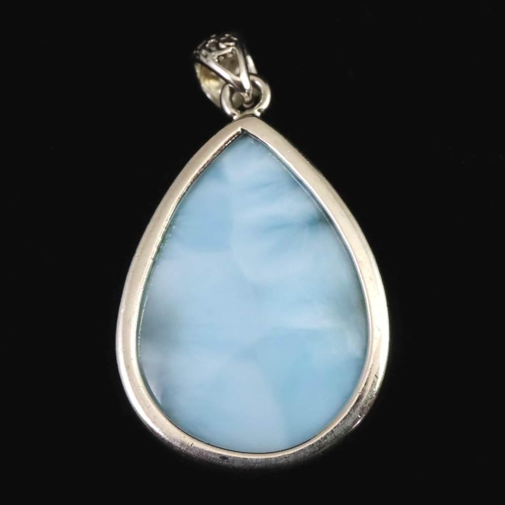 ラリマー AA 23mmペアシェイプ ペンダント 8.5g #58097 | 5枚目