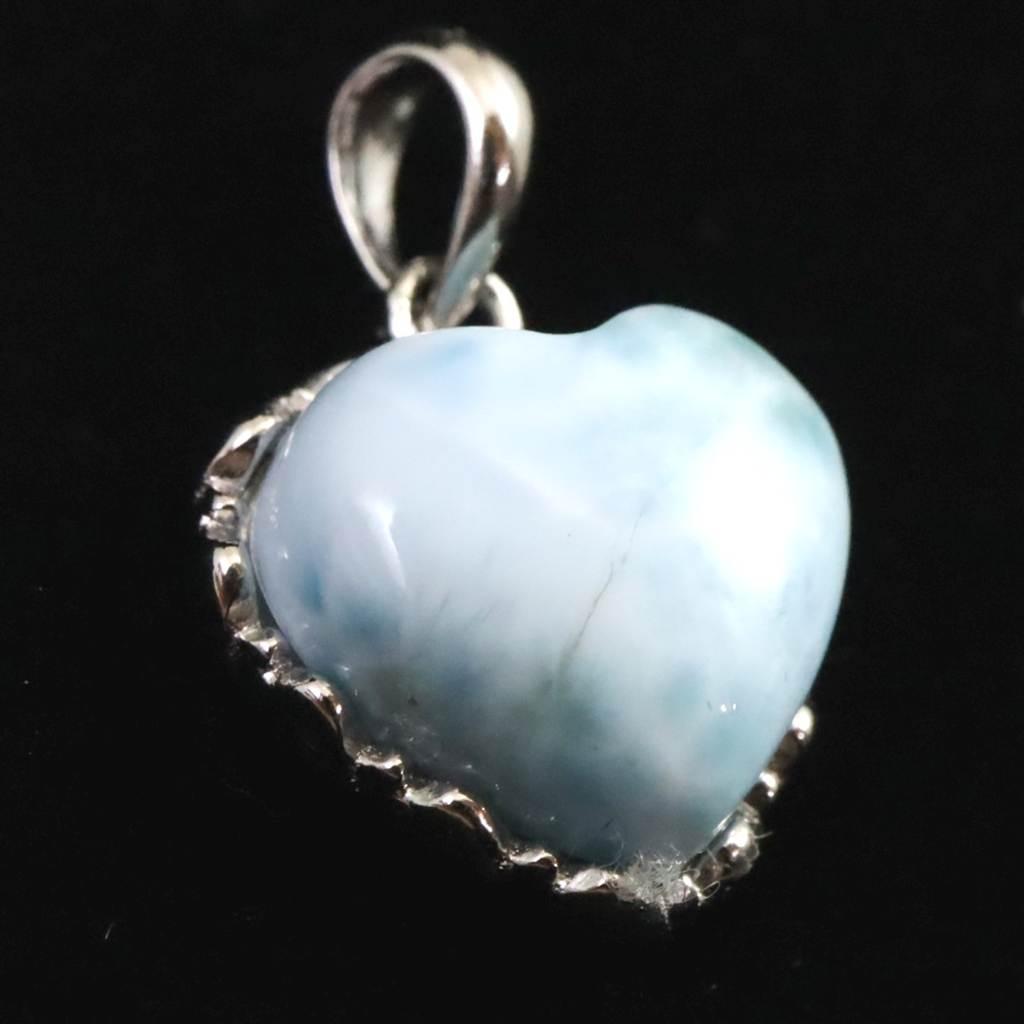 ラリマー AA 12mmハート ペンダント 2.3g #31981 | 2枚目