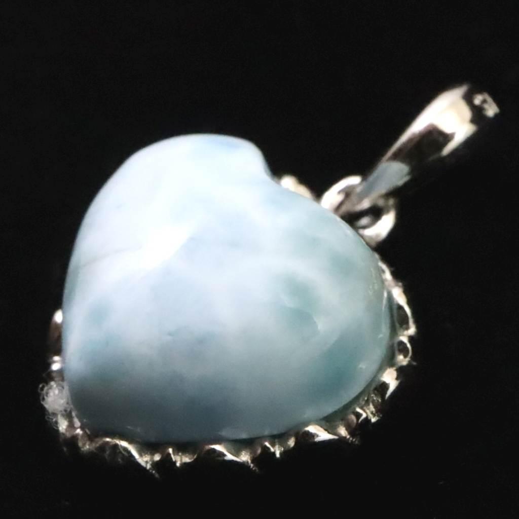 ラリマー AA 12mmハート ペンダント 2.3g #31981 | 3枚目