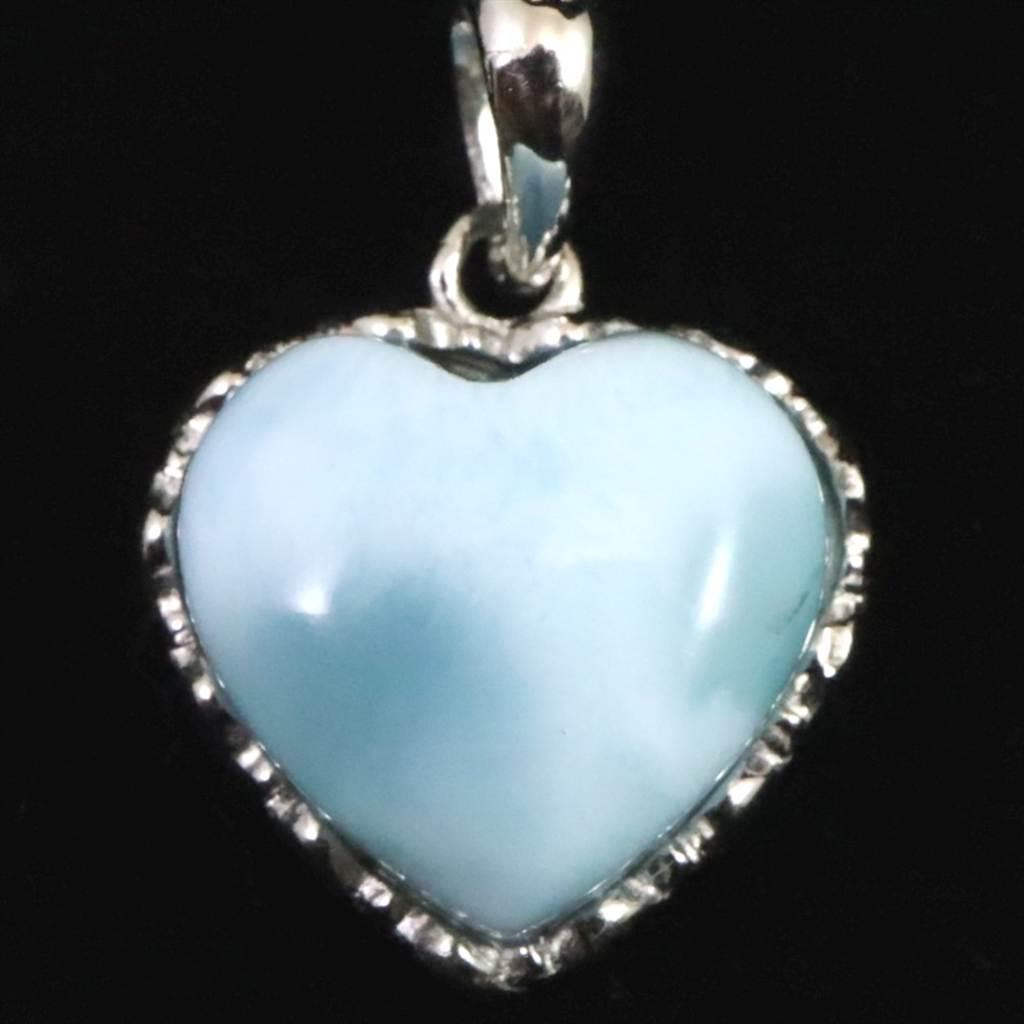 ラリマー AA 12mmハート ペンダント 2.3g #721461枚目の画像