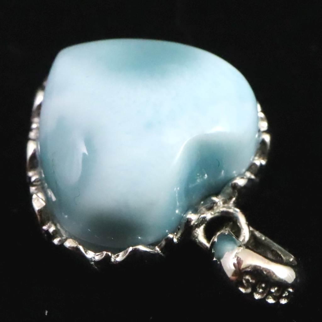 ラリマー AA 12mmハート ペンダント 2.3g #72146 | 4枚目