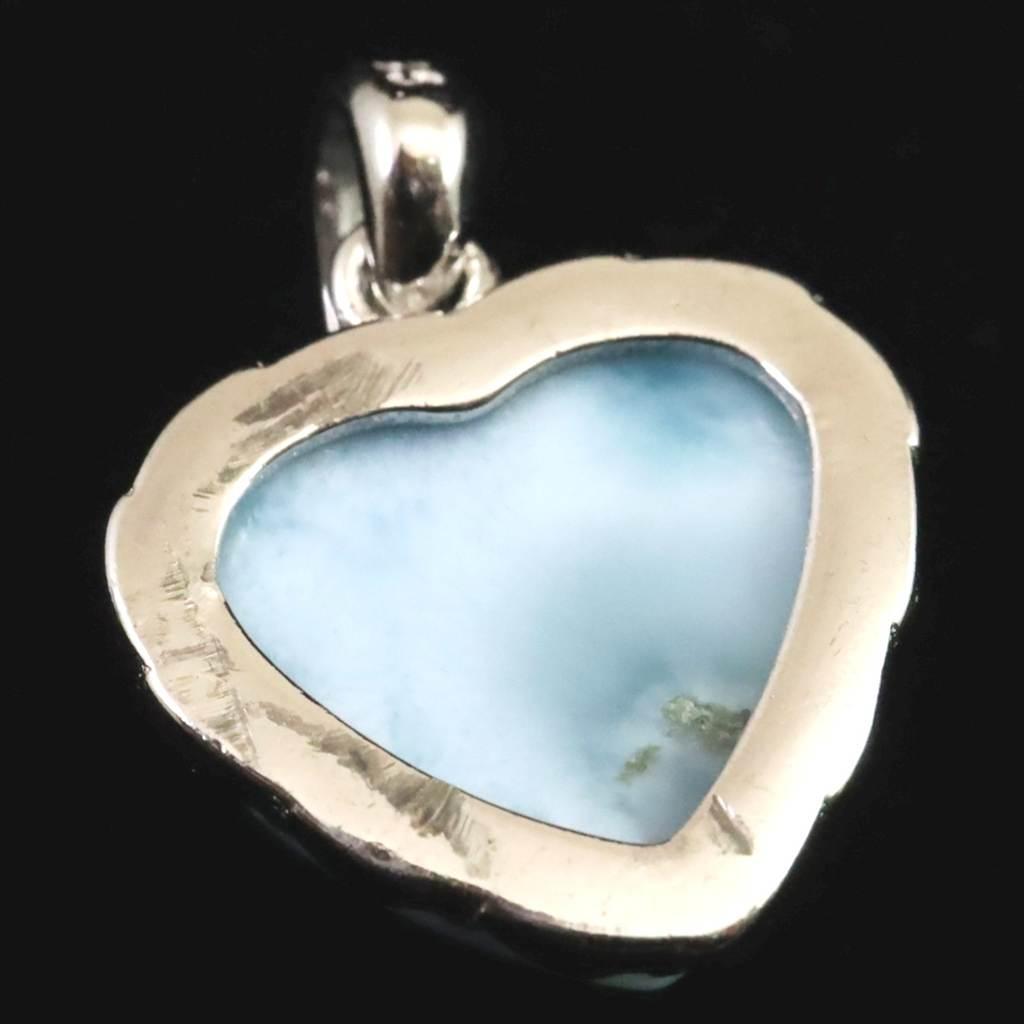 ラリマー AA 12mmハート ペンダント 2.3g #72146 | 5枚目