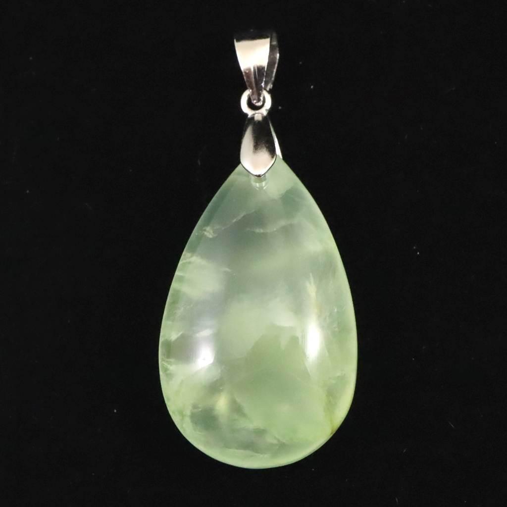 プレナイト 25mmペアシェイプ ペンダント 5.6g #666321枚目の画像