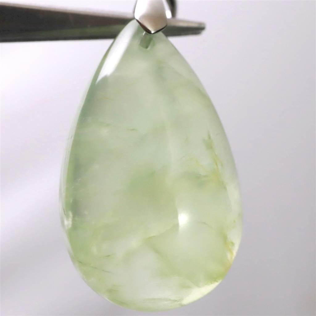 プレナイト 25mmペアシェイプ ペンダント 5.6g #66632 | 6枚目