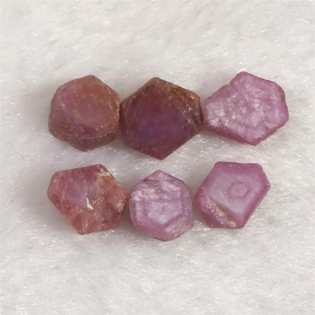 パキスタン産 ルビー 結晶 原石 蛍光 6個セット 3.2g #70920 | 3枚目