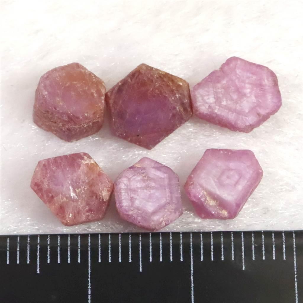 パキスタン産 ルビー 結晶 原石 蛍光 6個セット 3.2g #70920 | 4枚目