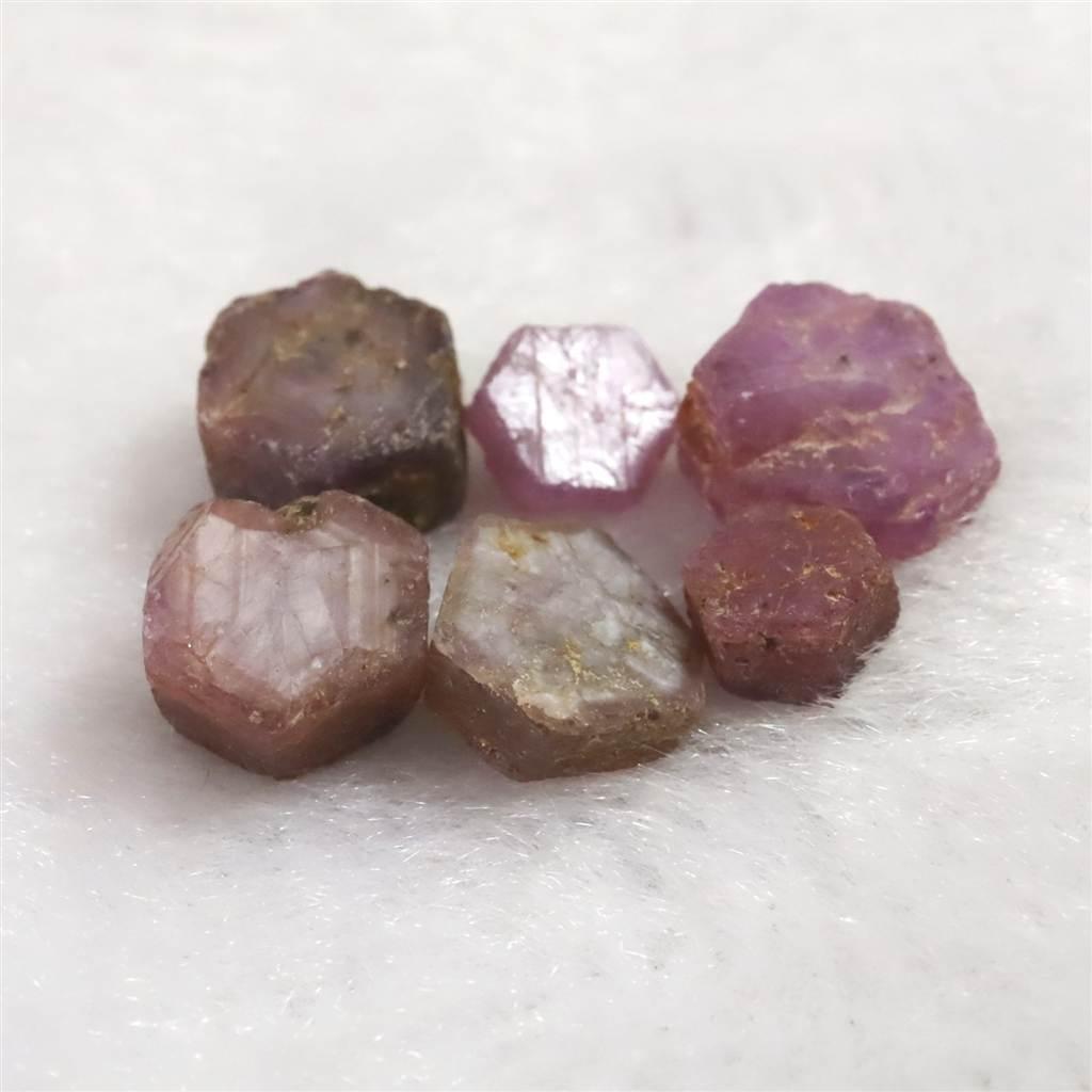 パキスタン産 ルビー 結晶 原石 蛍光 6個セット 4.5g #37047 | 2枚目