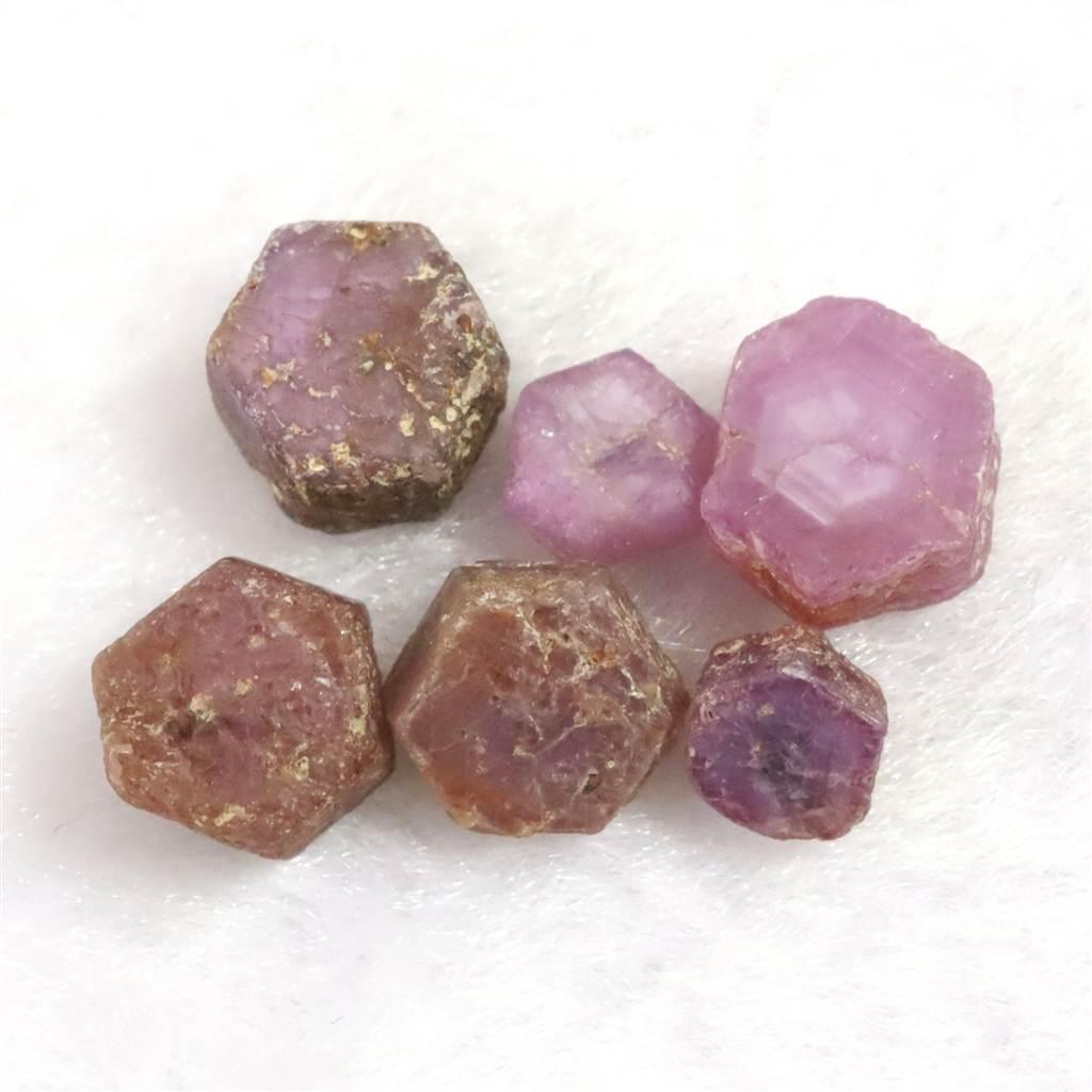 パキスタン産 ルビー 結晶 原石 蛍光 6個セット 4.5g #37047 | 3枚目