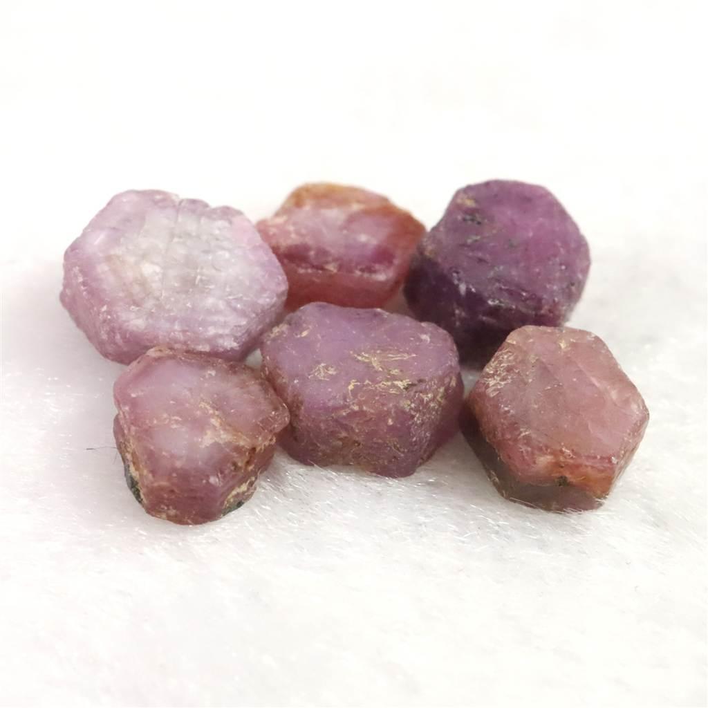 パキスタン産 ルビー 結晶 原石 蛍光 6個セット 4.7g #48486 | 2枚目