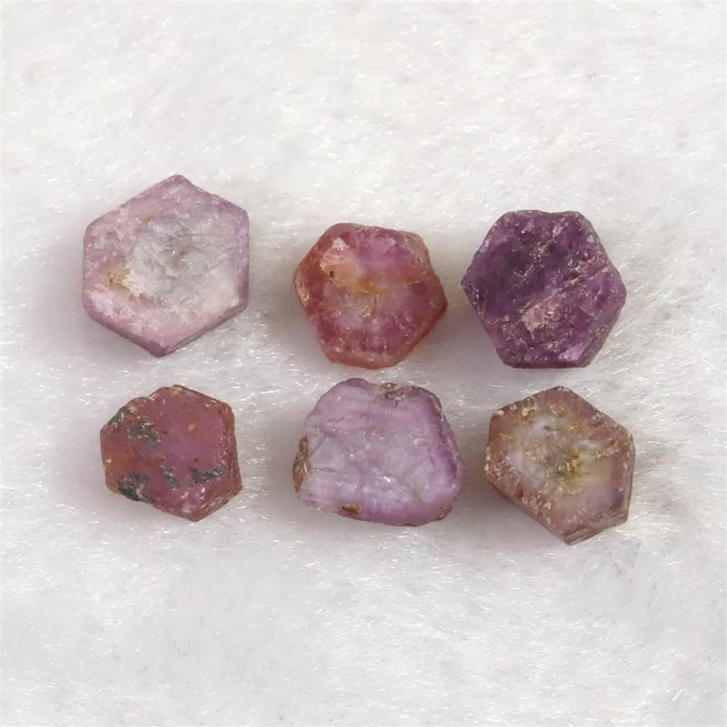 パキスタン産 ルビー 結晶 原石 蛍光 6個セット 4.7g #48486 | 3枚目