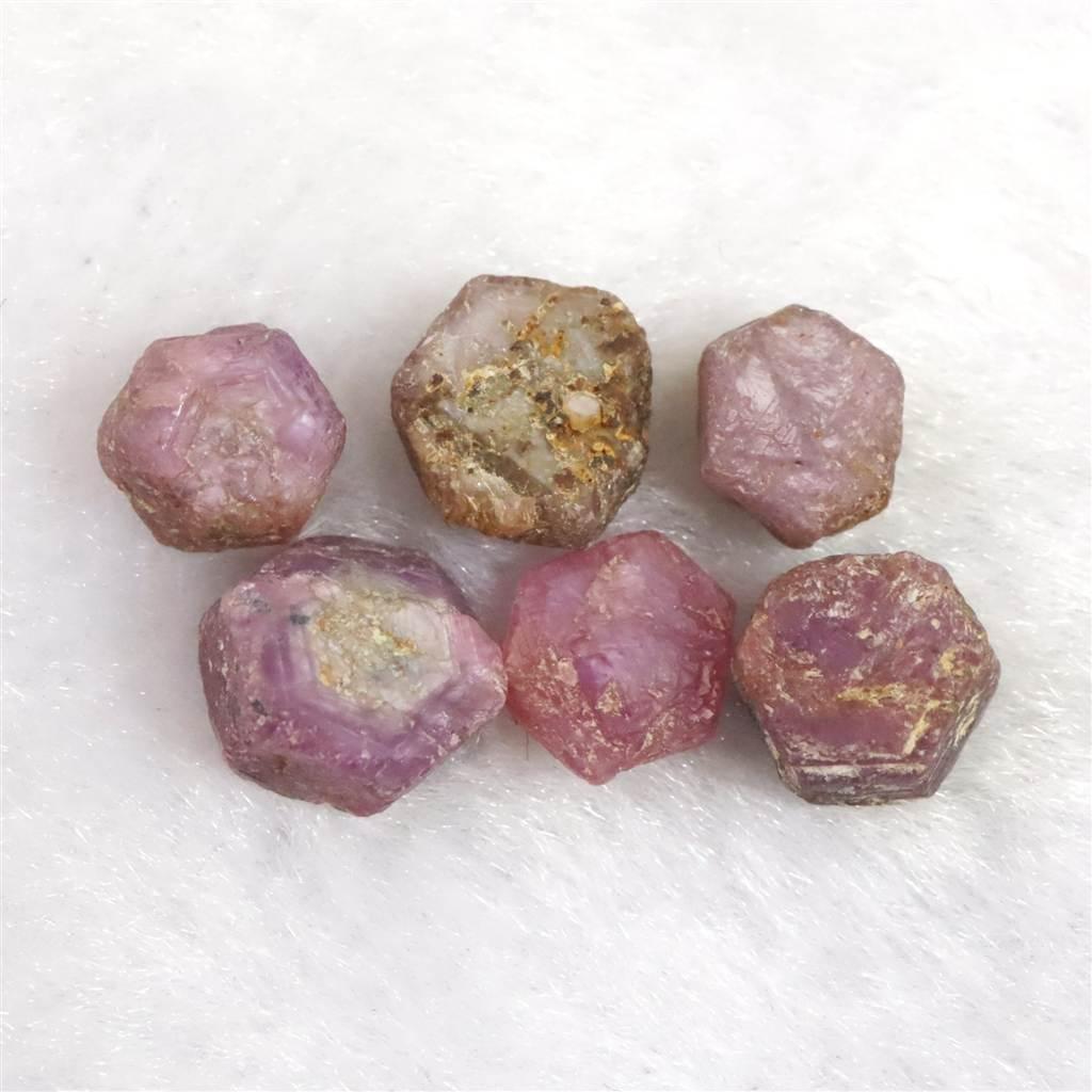 パキスタン産 ルビー 結晶 原石 蛍光 7個セット 4.0g #68418 | 3枚目