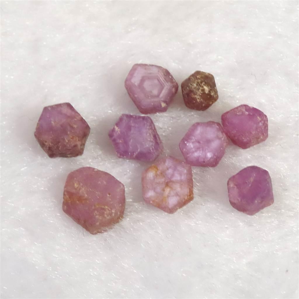 パキスタン産 ルビー 結晶 原石 蛍光 9個セット 3.2g #10826 | 3枚目