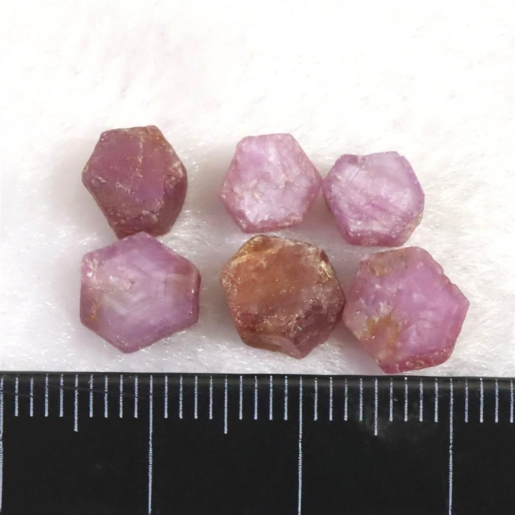 パキスタン産 ルビー 結晶 原石 蛍光 6個セット 3.5g #89678 | 4枚目