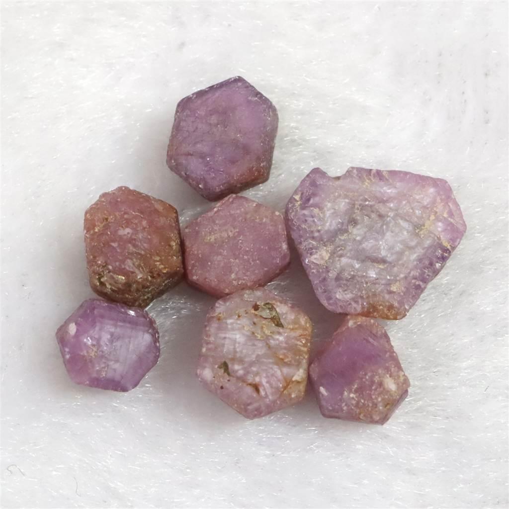 パキスタン産 ルビー 結晶 原石 蛍光 7個セット 5.1g #34908 | 3枚目