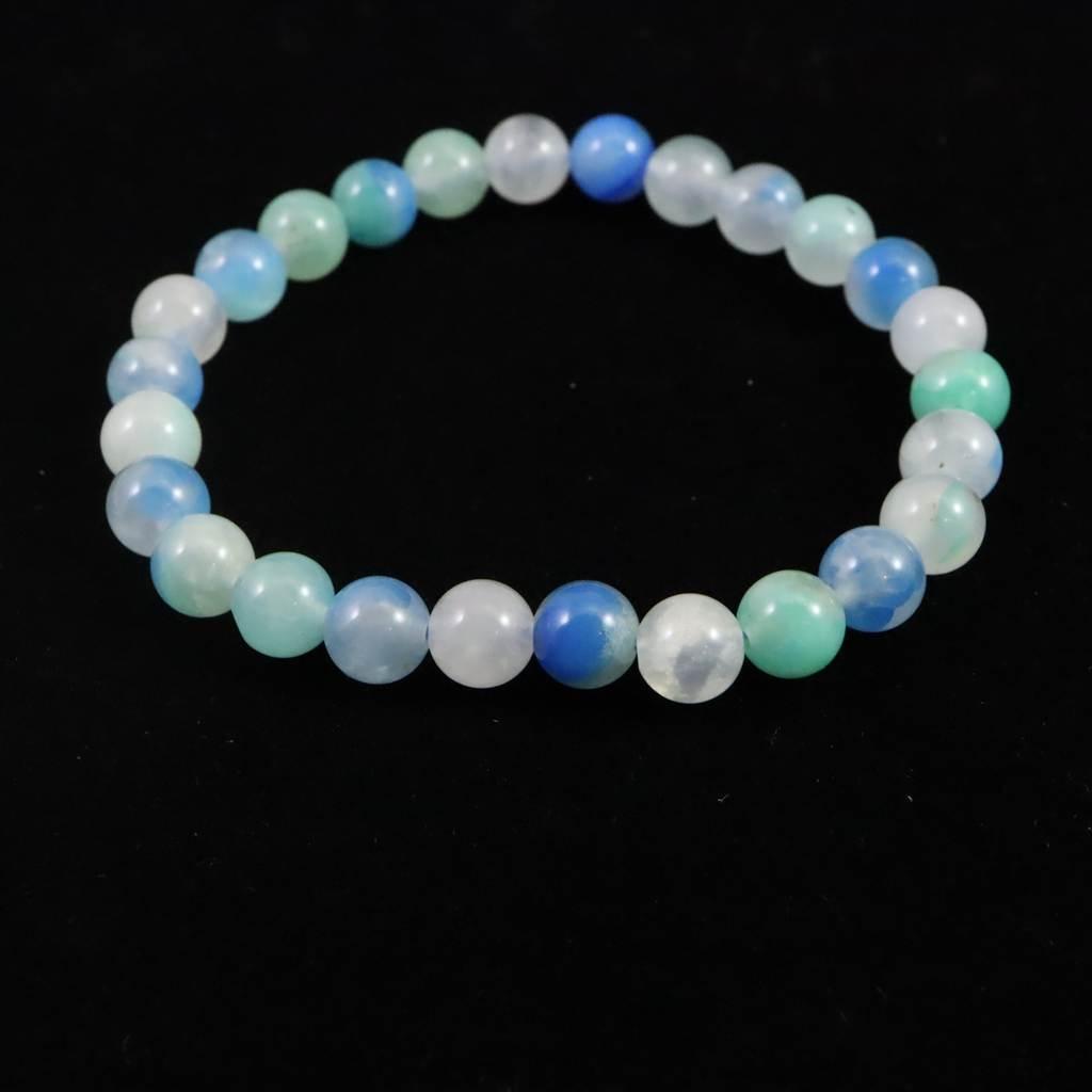 ペルー産 クリソコラシリカ 7mmブレスレット 13.8g #92017 | 5枚目