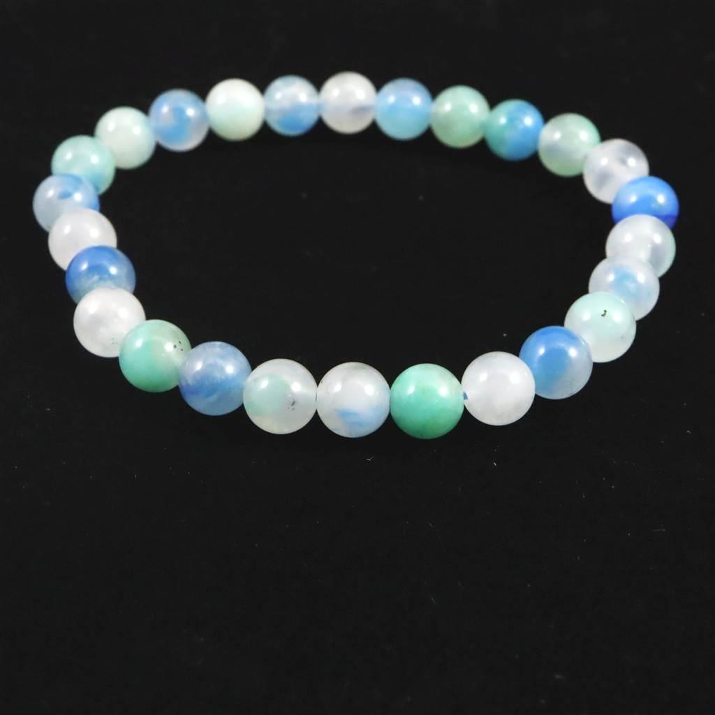 ペルー産 クリソコラシリカ 7mmブレスレット 13.8g #92017 | 6枚目