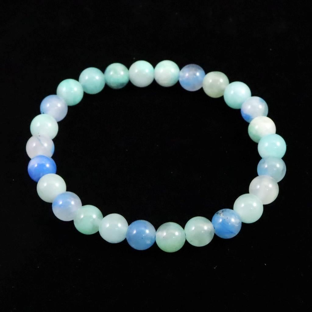 ペルー産 クリソコラシリカ 7mmブレスレット 13.9g #50606 | 2枚目
