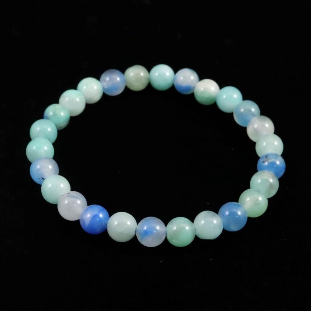 ペルー産 クリソコラシリカ 7mmブレスレット 13.9g #50606 | 3枚目