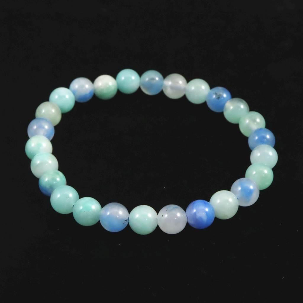 ペルー産 クリソコラシリカ 7mmブレスレット 13.9g #50606 | 4枚目