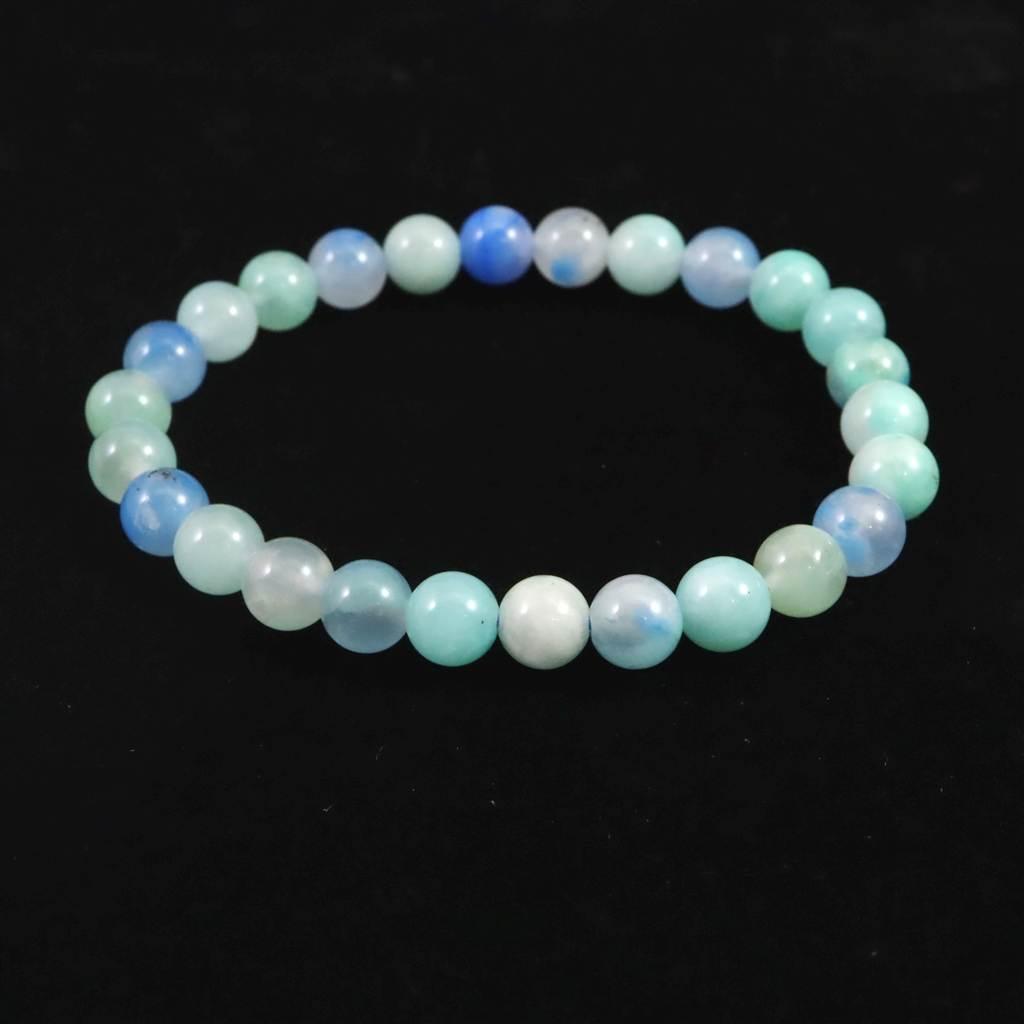 ペルー産 クリソコラシリカ 7mmブレスレット 13.9g #50606 | 7枚目