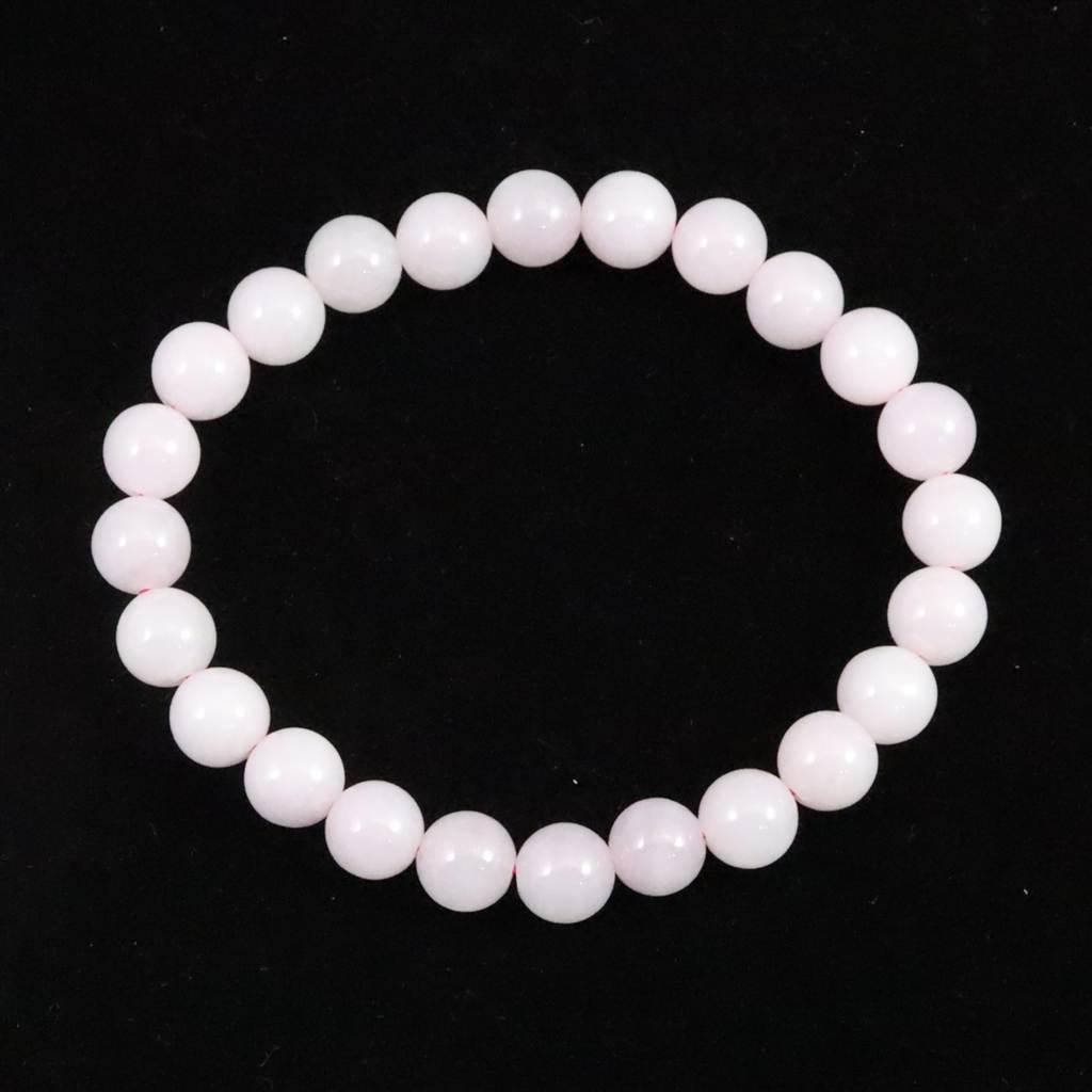 ミャンマー産 ラベンダー 翡翠 ヒスイ 7.5mmブレスレット 19.5g #892661枚目の画像