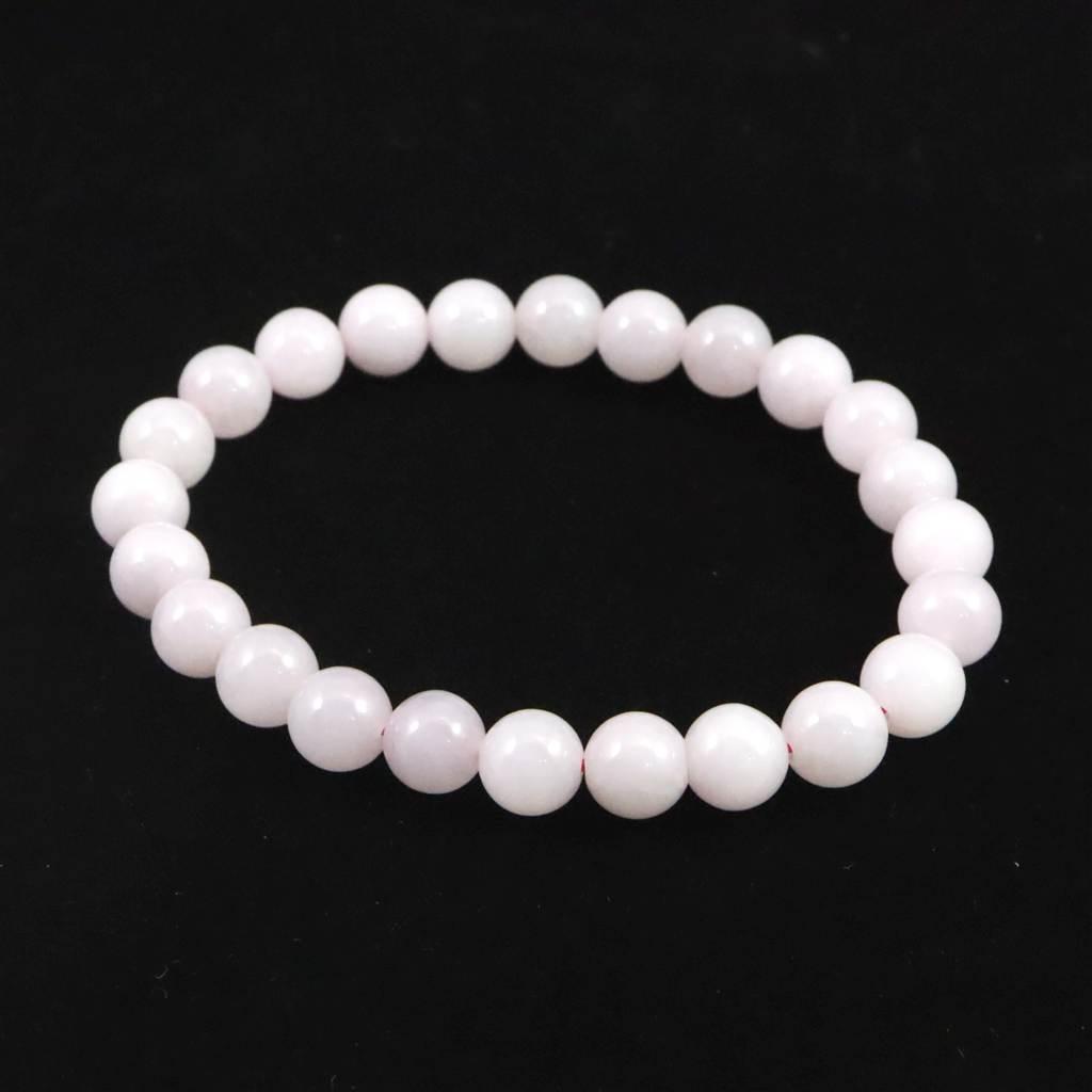 ミャンマー産 ラベンダー 翡翠 ヒスイ 7.5mmブレスレット 19.5g #89266 | 2枚目