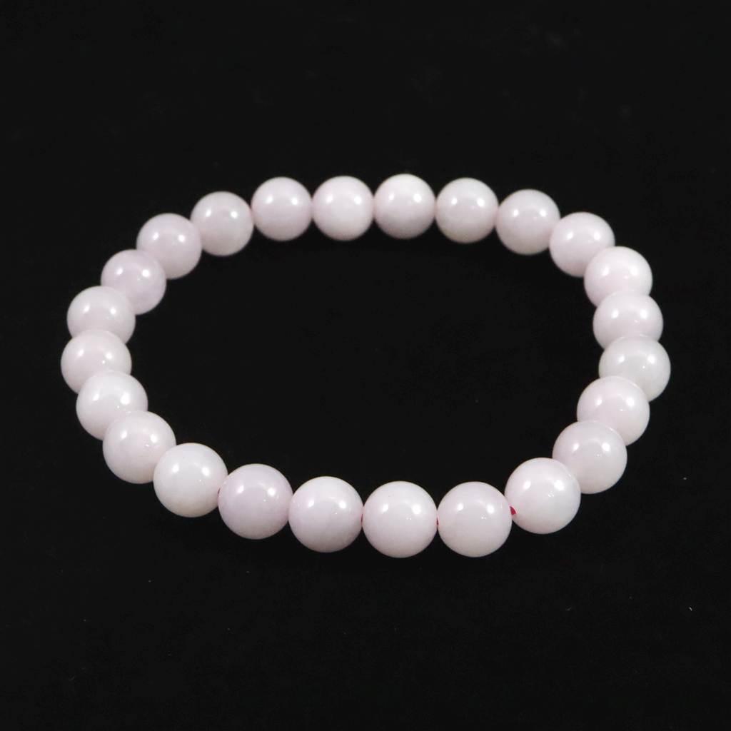 ミャンマー産 ラベンダー 翡翠 ヒスイ 7.5mmブレスレット 19.5g #89266 | 3枚目