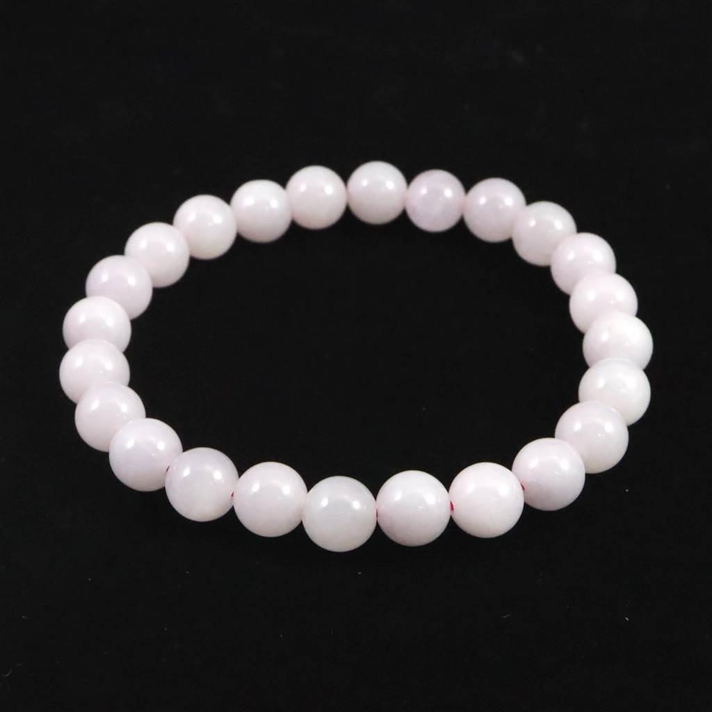 ミャンマー産 ラベンダー 翡翠 ヒスイ 7.5mmブレスレット 19.5g #89266 | 4枚目