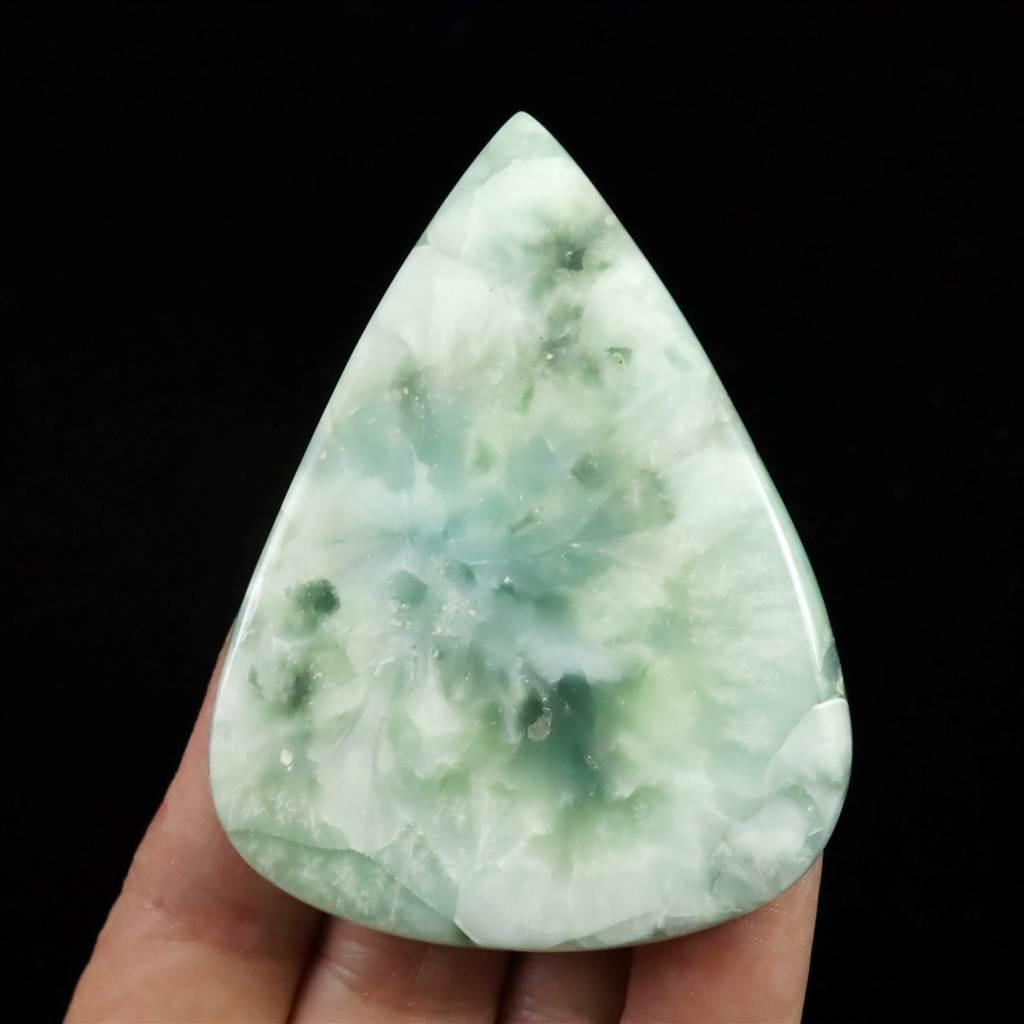 ヘミモルファイト 異極鉱 69mmペアシェイプ カボション 41.5g #98935 | 8枚目