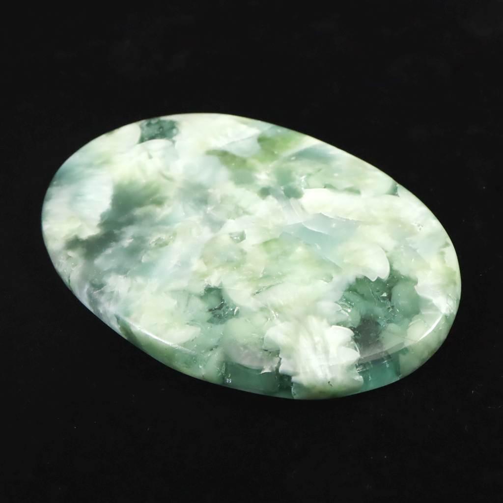 ヘミモルファイト 異極鉱 84mmオーバル カボション 71.4g #39329 | 2枚目